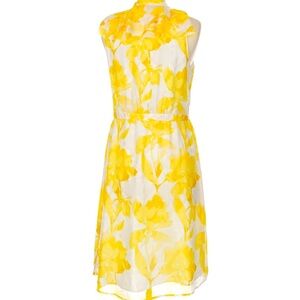 Banana Republic Yellow and White Floral Dress